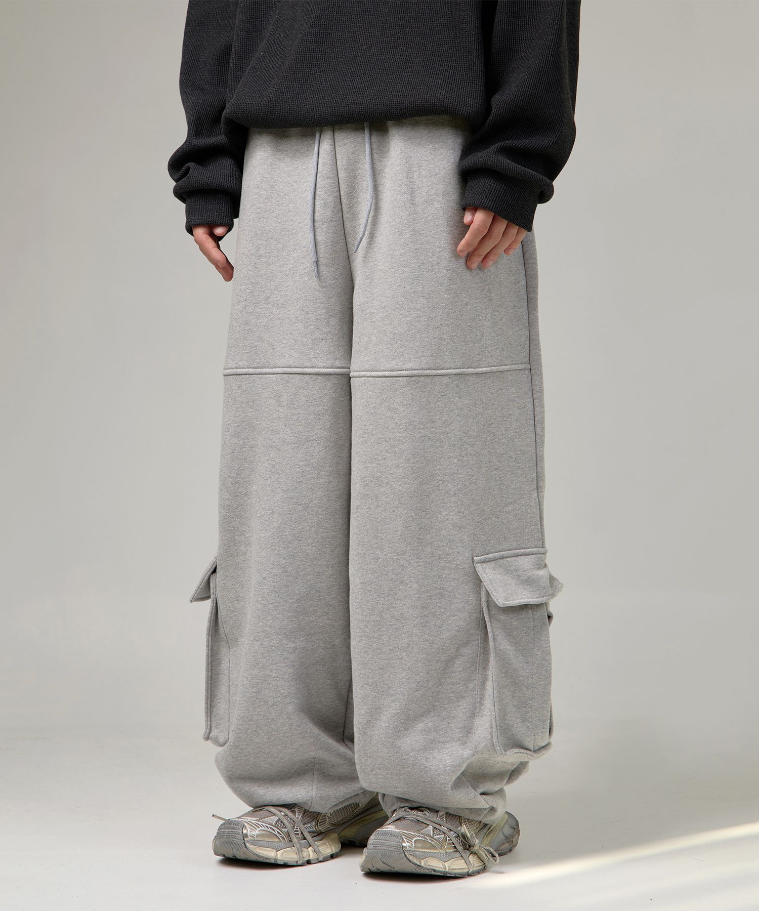 【BAON】Mitna Cotton Banding Dart Balloon Pants MUSINSA | BOUNDARY Dart Big Pocket Balloon Pants [Gray]