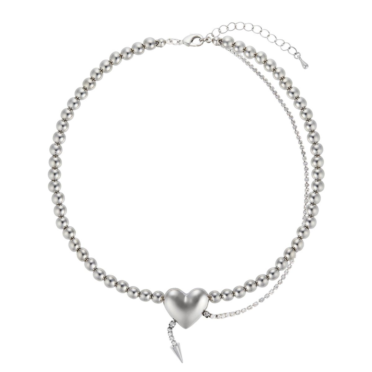 에브리벌스데이(EVERYBIRTHDAY) Heart cupid silver necklace