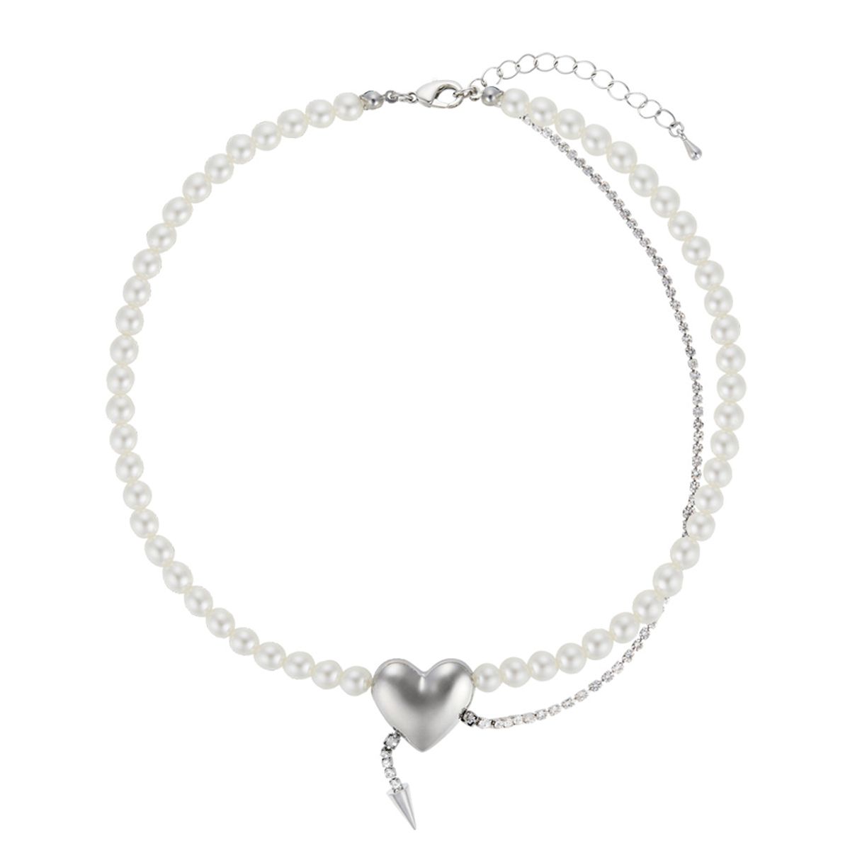 에브리벌스데이(EVERYBIRTHDAY) Heart cupid pearl necklace
