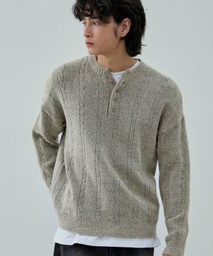 소프트 헨리넥 라운드 긴팔 니트 [4color]