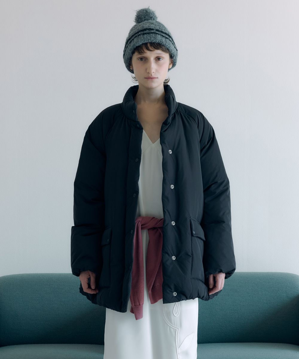 MUSINSA | SINOON Raglan Half Down Jacket (Black)