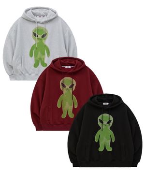 에일리언 그래픽 오버핏 후드 3 COLOR