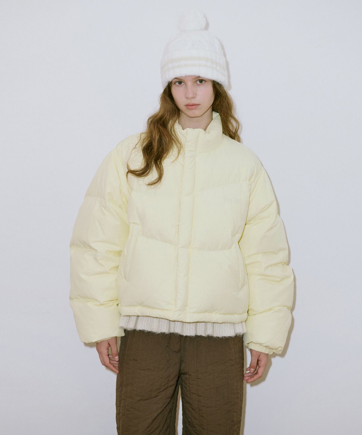 시눈(SINOON) Puffer Jacket (Pale Yellow)