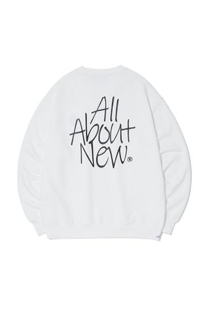 흘림체 로고 맨투맨 O화이트 ANZ1TM21AOH