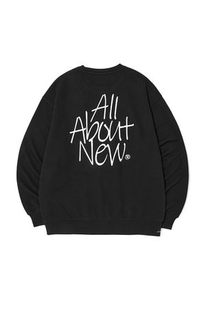 흘림체 로고 맨투맨 블랙 ANZ1TM21ABK