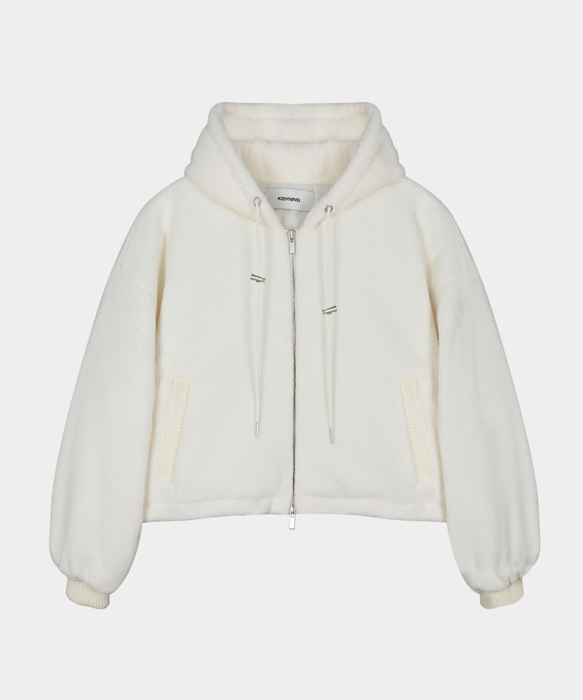 키시닝(KISYNING) Soft Fluffy Hoodie Zip-up (Ivory)