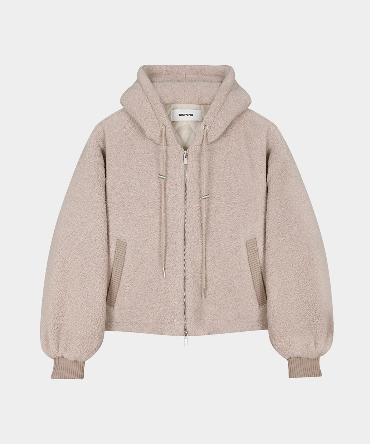 키시닝(KISYNING) Soft Fluffy Hoodie Zip-up (Begie)