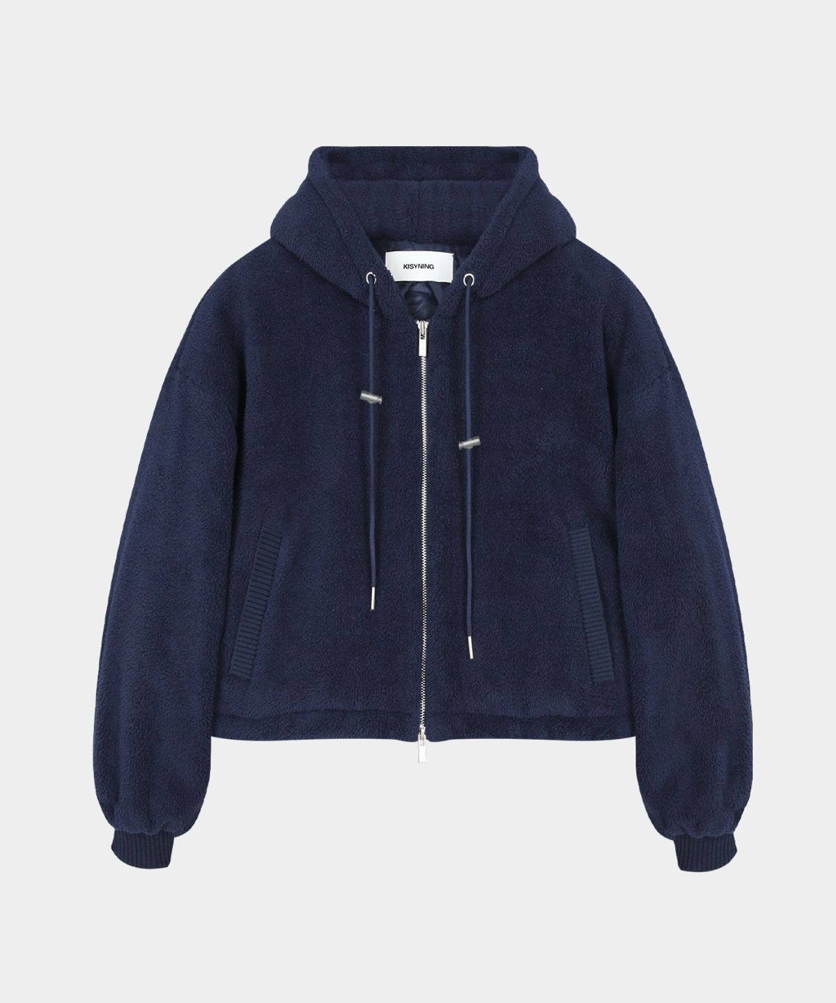 키시닝(KISYNING) Soft Fluffy Hoodie Zip-up (Navy)