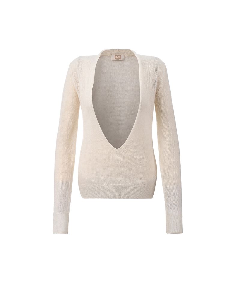 Mohair plunge neck Knit