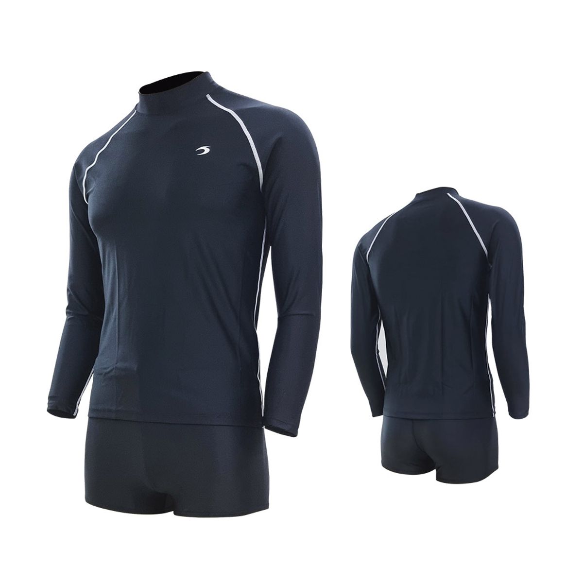 티에스스포츠(TS SPORTS) 남성 수영복 긴팔 래쉬가드 2부 반바지 M23042+24061