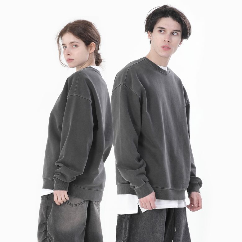 830G 피그먼트 라운드 스웻셔츠 (5color)