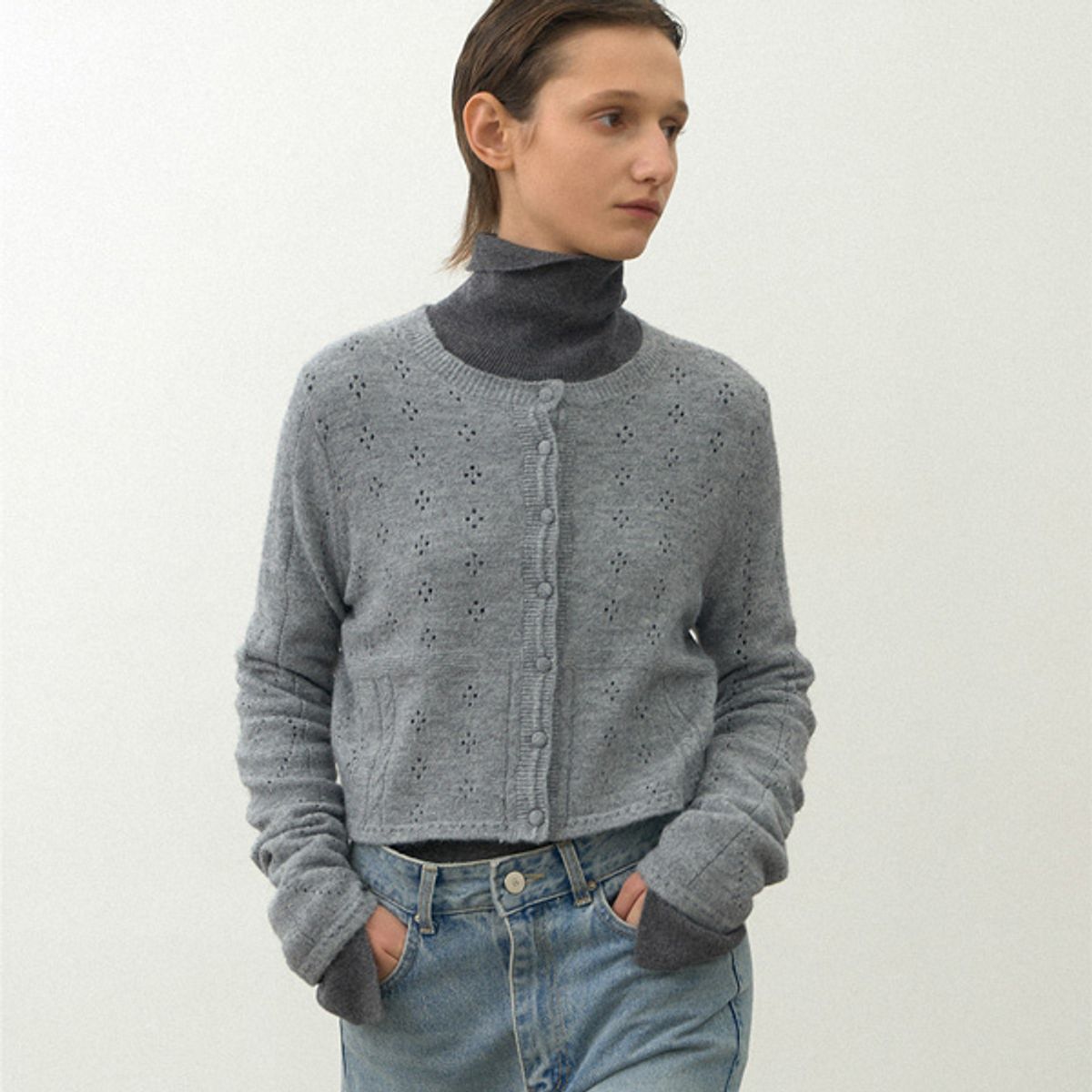 아틀리에 나인(ATELIER NAIN) LOTOUS PUNCHING CARDIGAN(CD-2178)