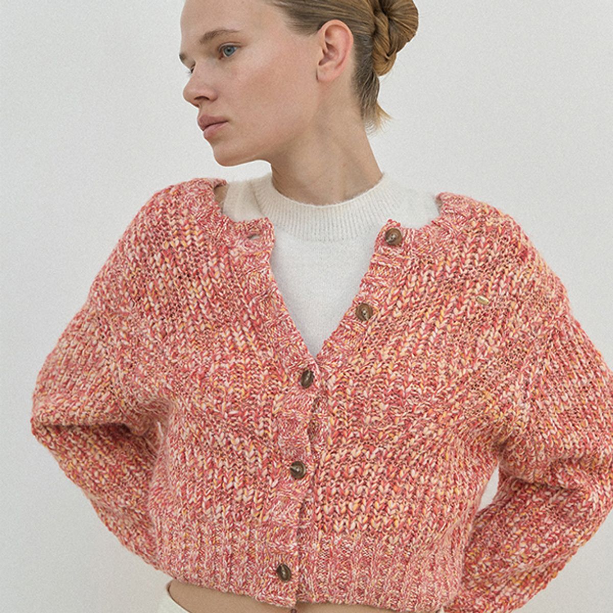 아틀리에 나인(ATELIER NAIN) VOLUME MIX COLOR CARDIGAN(CD-2161)