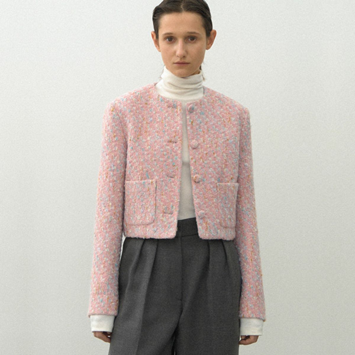 아틀리에 나인(ATELIER NAIN) SMILE CROP TWEED JACKET(JK-3001)