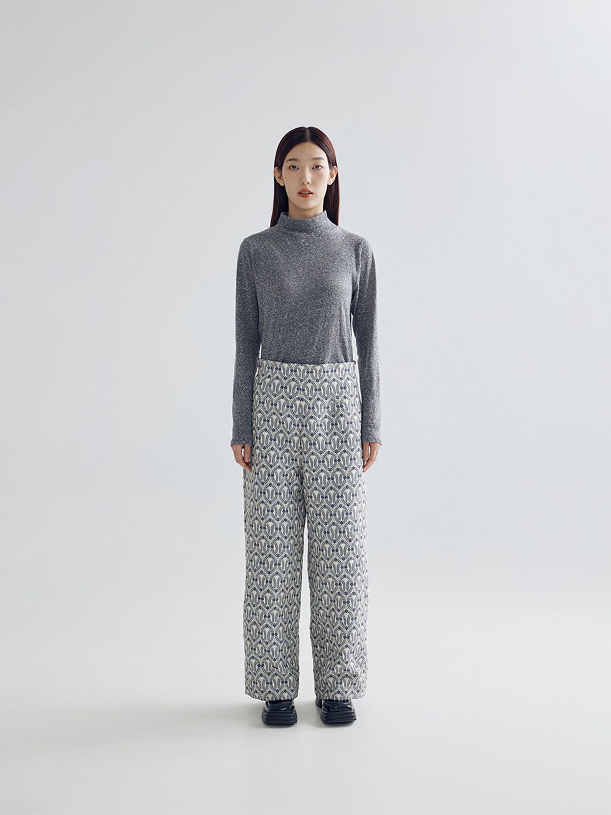 봄날 부티크(BOMNAL BOUTIQUE) 자카드 팬츠 _ 블루