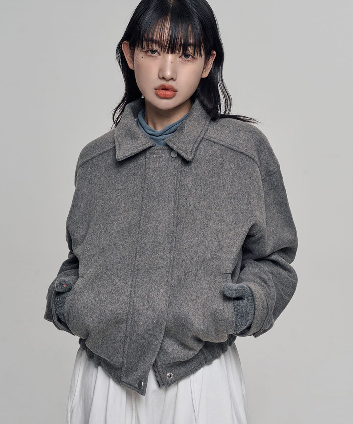 【特別送料無料！】 CHICKS | MUSINSA Our charcoal jumper jean blue ジャケット・アウター