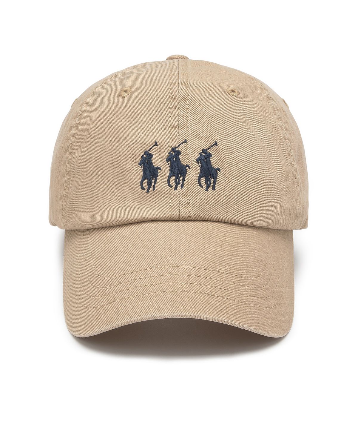 폴로 랄프 로렌(POLO RALPH LAUREN) [Pony Trio] 트리플리케이트 포니 코튼 트윌 볼 캡-카페탠