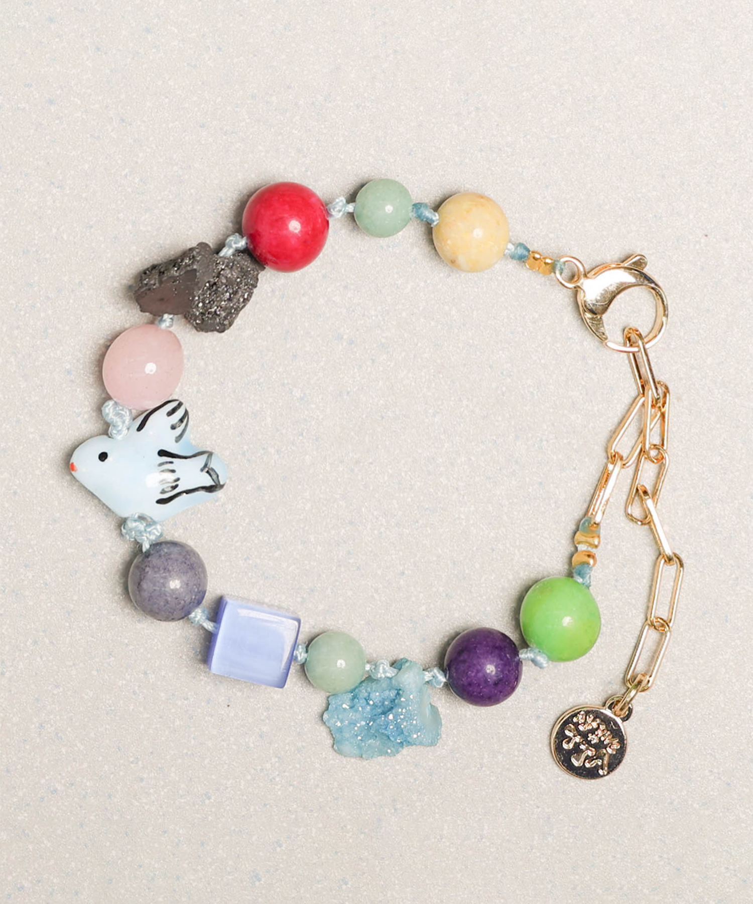 ●tow tow archive● Gem Pipi Bracelet Lemon TBH42CDTB006 MUSINSA | TOWTOW ARCHIVE Gem Pipi Bracelet Sky Blue