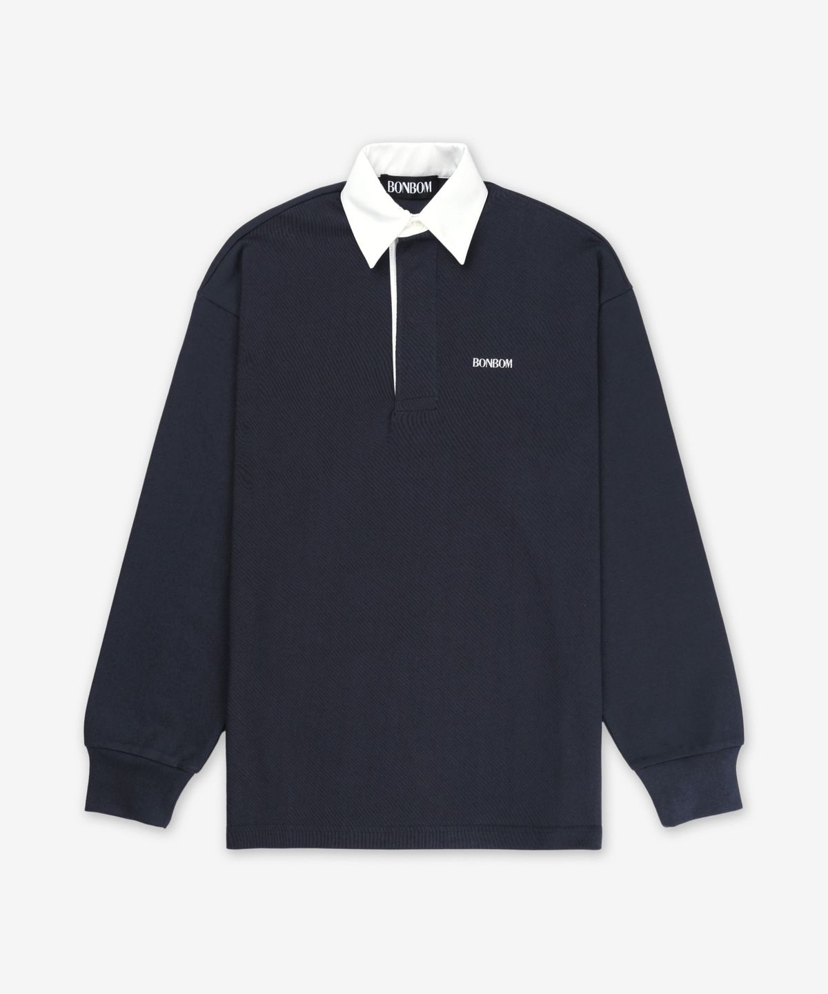 본봄(BONBOM) 지바 피케 티셔츠 - 네이비 / TSHIRT9NAVY