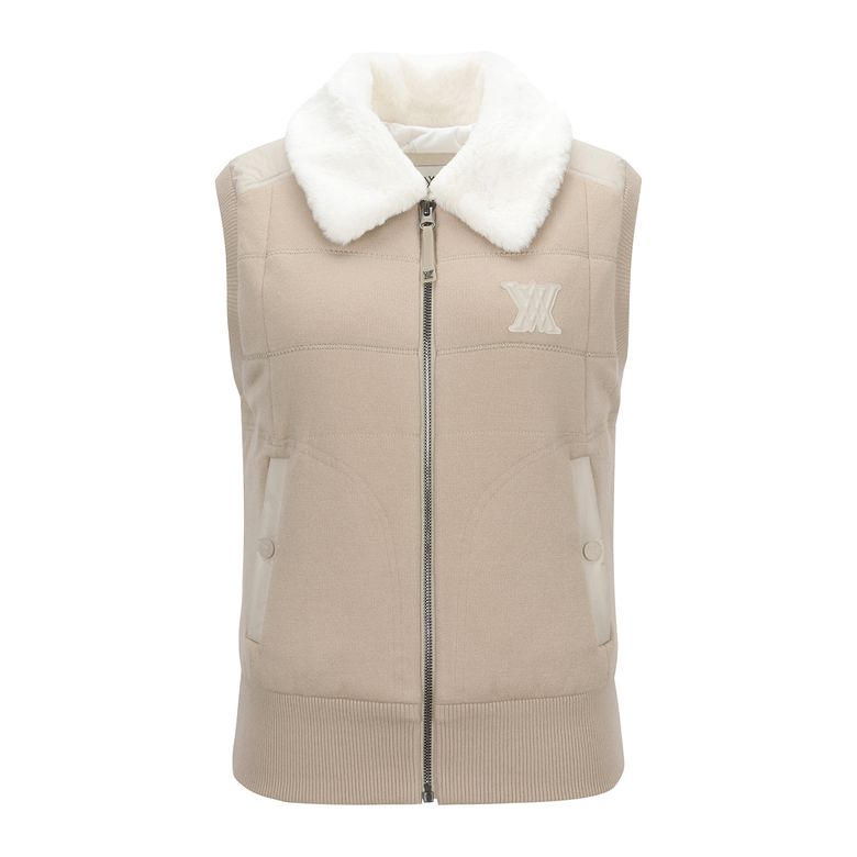W FAKE FUR COLLAR HYBRID DOWN VT_LE