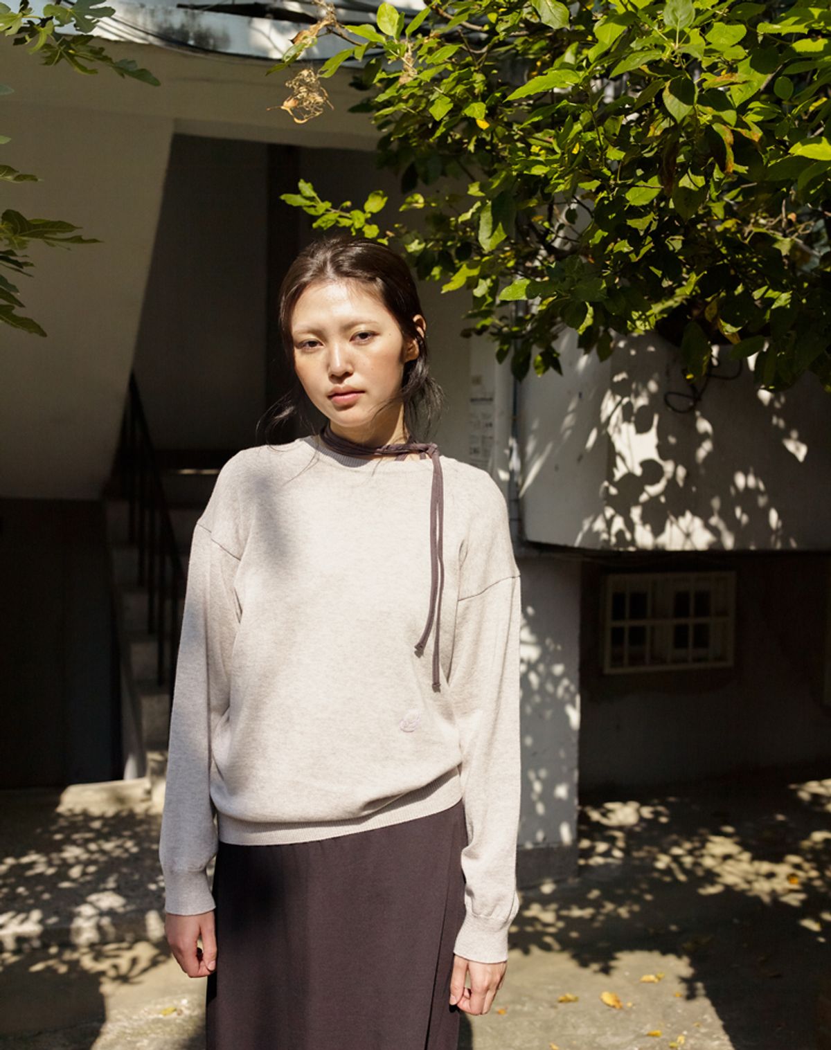 큐피도(KUPIDO) Evelyn over fit pullover _ Oat beige