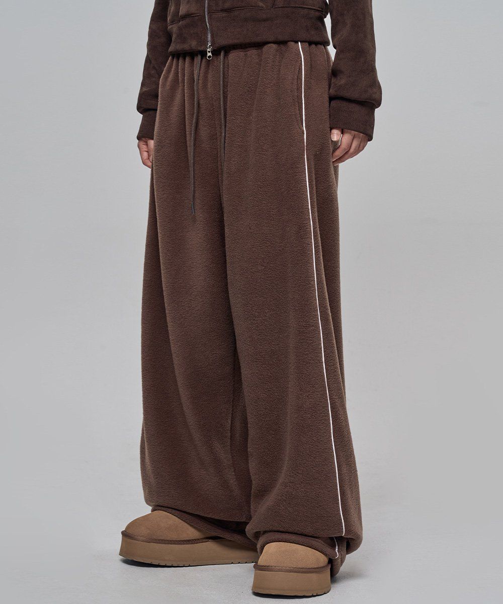 MUSINSA公式 | CHICKS フリースラインパンツダークブラウン