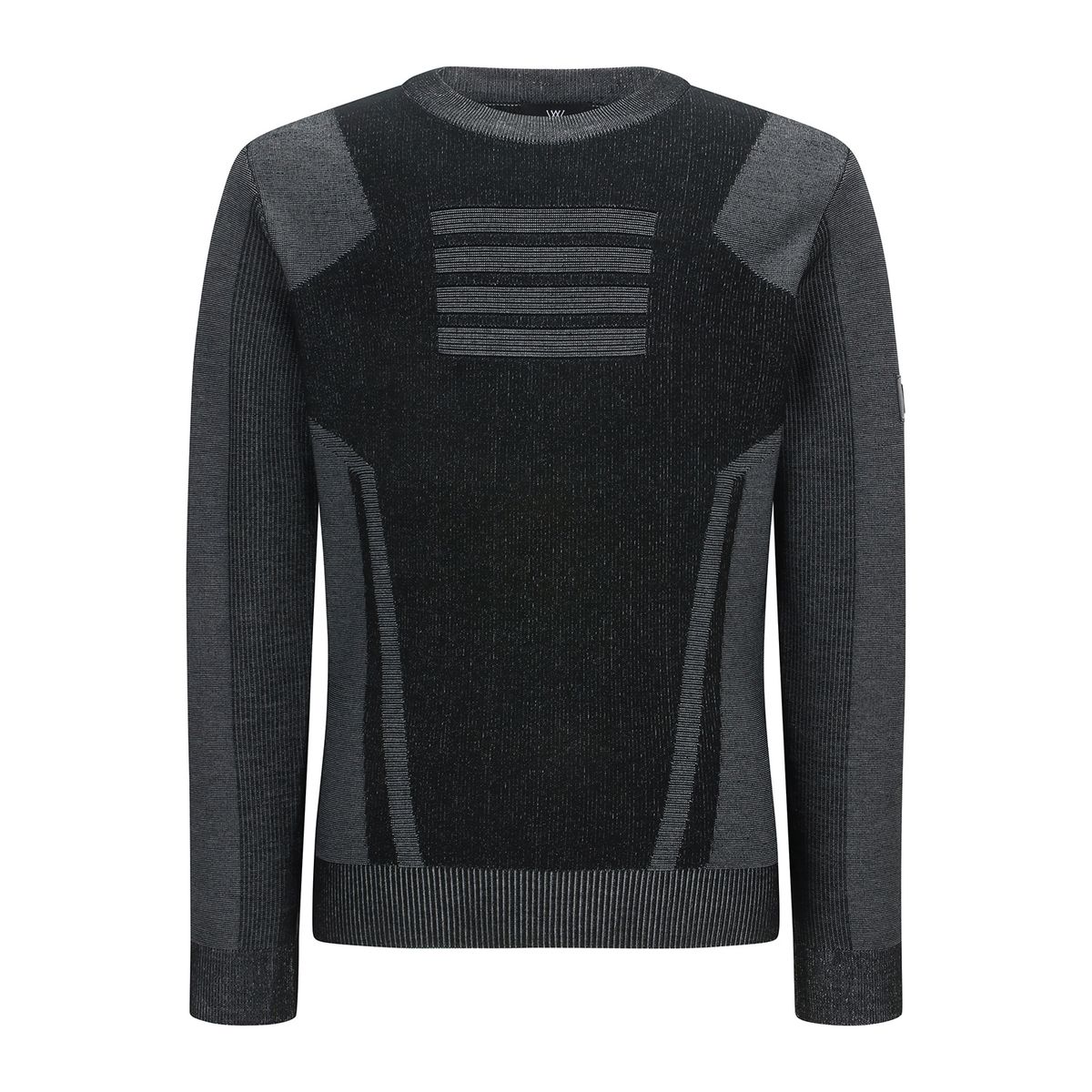 어뉴골프(ANEW GOLF) M PERFORMANCE STRIPE TEXTURED PULLOVER_BK
