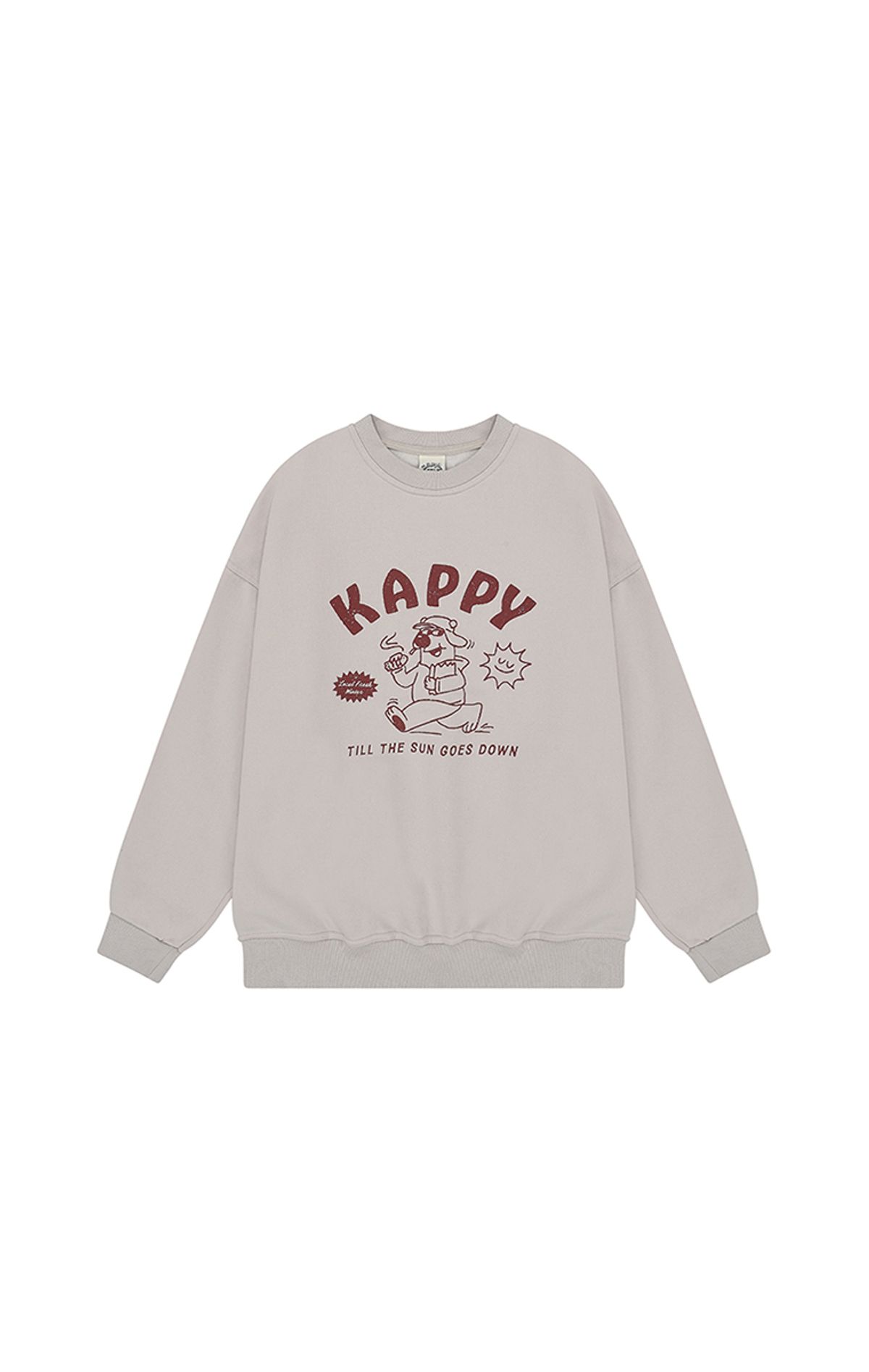 캐피디자인(KAPPY DESIGN) 캐피 베어 플러프 스웨트셔츠 (그레이지)