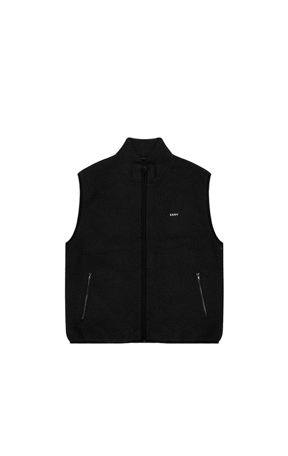 캐피디자인(KAPPY DESIGN) 플리스 지퍼 베스트 (블랙)