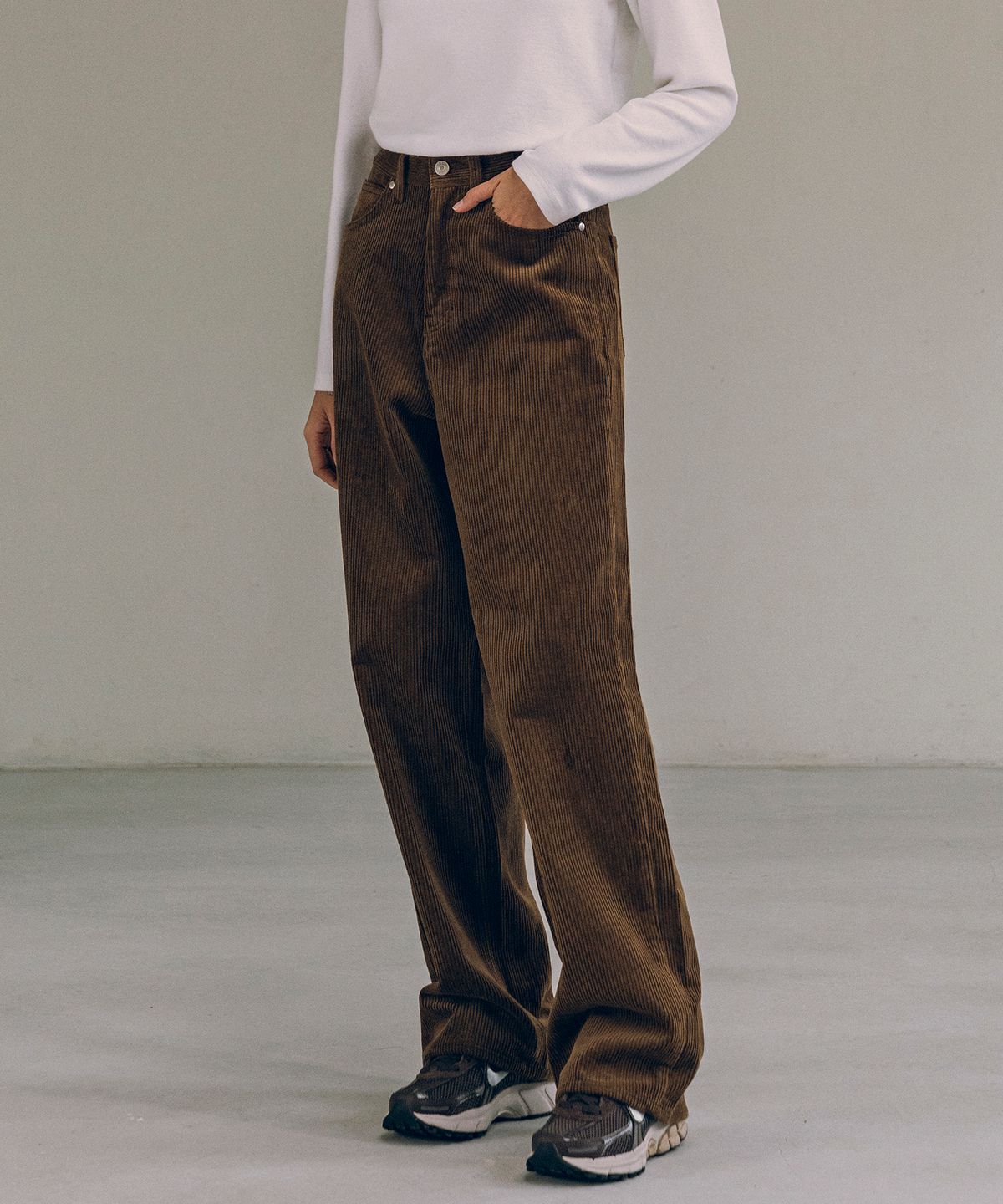 시야쥬(SIYAZU) SIPT7136 뉴 와이드 코듀로이 팬츠_Brown
