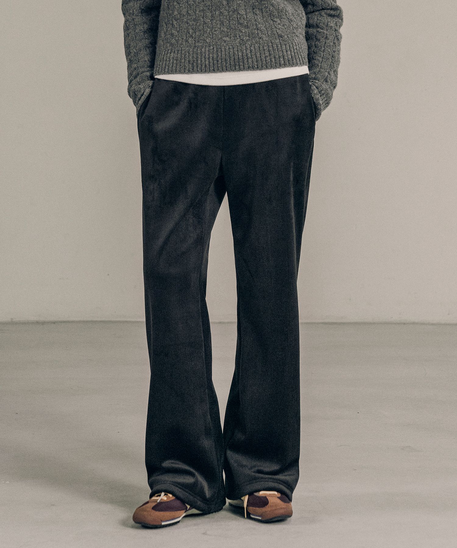 MUSINSA | SIYAZU SIPT7140 Soft Golji Bootcut Banding Pants_Black