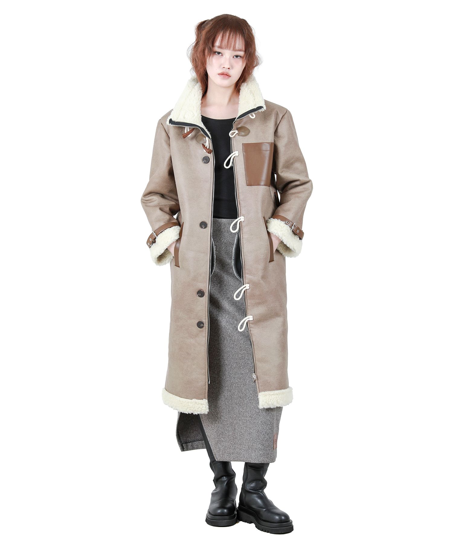 시어링 카라 무스탕 코트 [BEIGE] / WBE4L10525 source detail 55