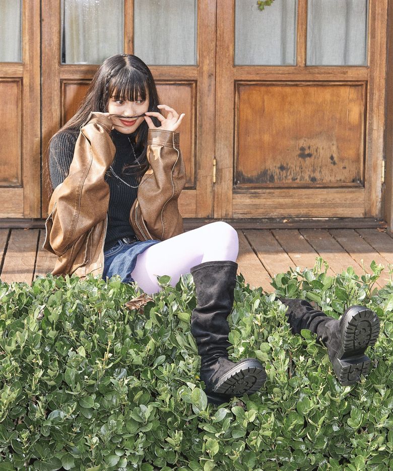 Slouchy Cy 플랫폼 하이 롱부츠 6cm -UA9057 (2color)