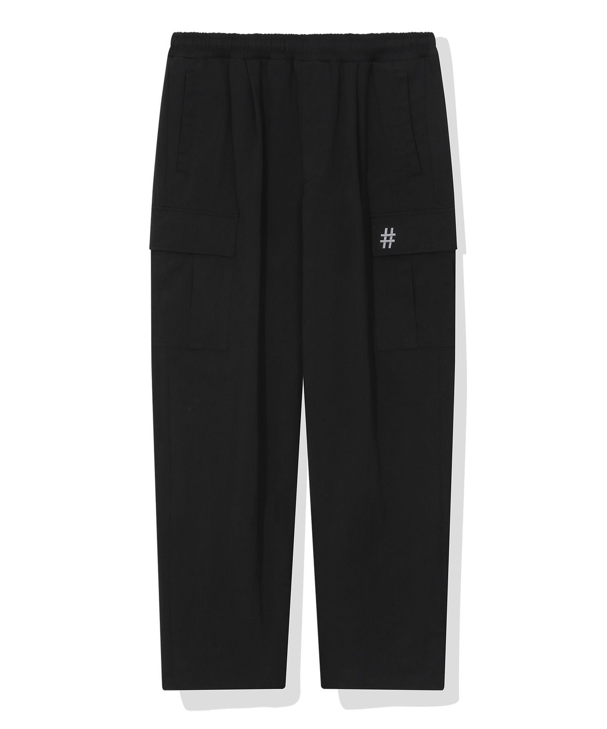 빈트릴(BEENTRILL) 해시태그 원턱 카고 팬츠(블랙)