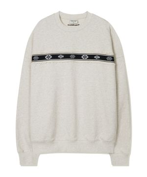 에스닉 테이프 스웻셔츠 [오트밀]