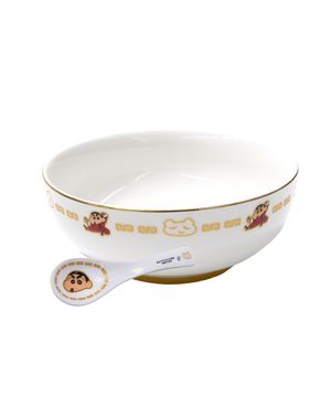 짱구 블랙팬더 라면 그릇 & 스푼 세트