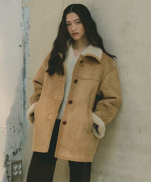 시어링 카라 무스탕 코트 [BEIGE] / WBE4L10525 source detail 58