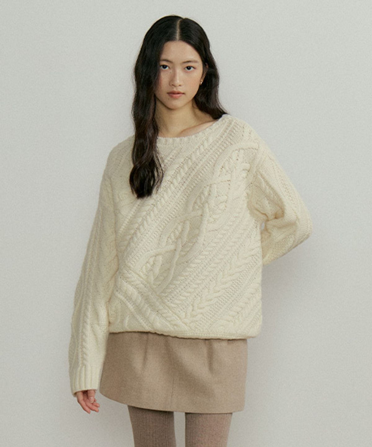 링서울(LINGSEOUL) fishermans knot knit-ivory