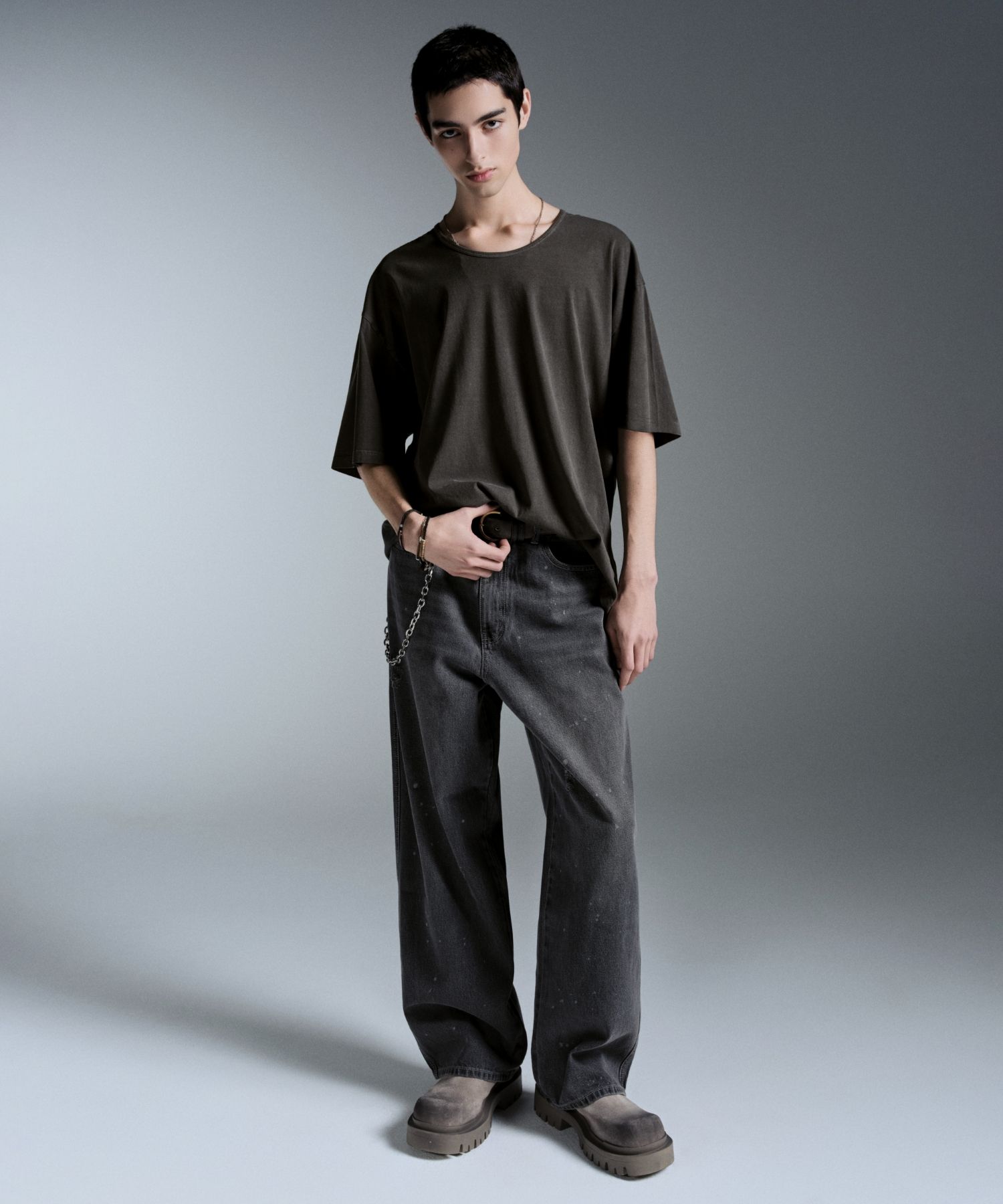 ★MUSINSA STANDARD★ Pigment wide denim pants gray MMDNP523- MUSINSA | MUSINSA STANDARD Pigment Wide Denim Pants [Gray]