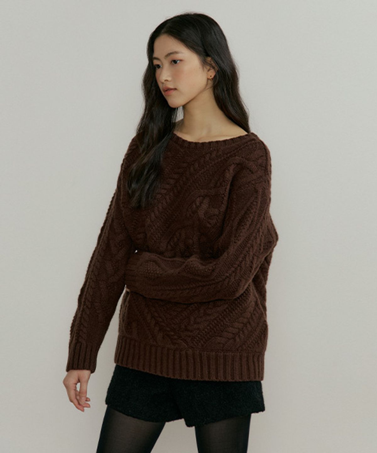 링서울(LINGSEOUL) fishermans knot knit-brown