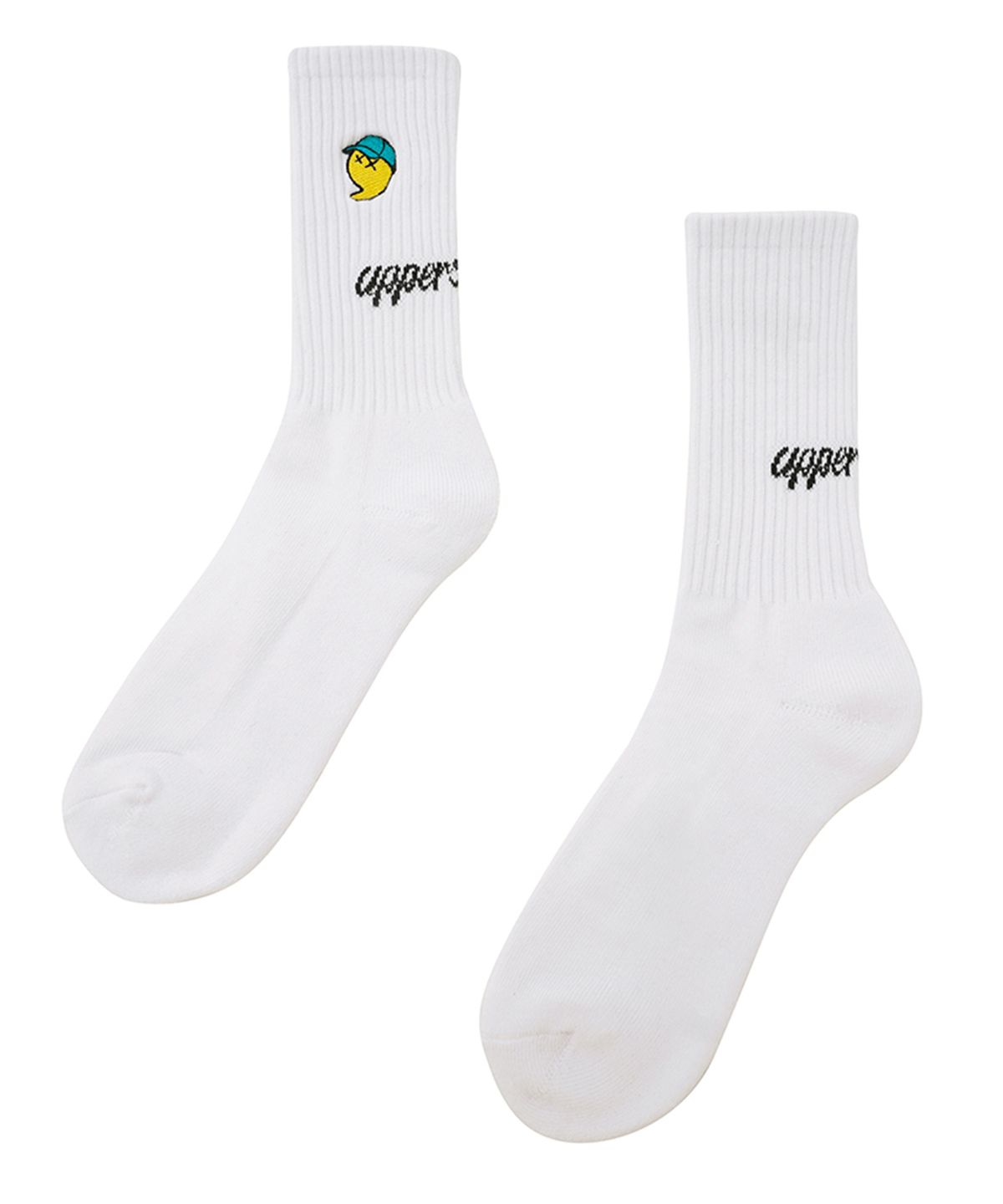 어퍼스트롭 골프(UPPERSTROP GOLF) [UP3206] UPST GOLF 캐주얼 콤마 로고 삭스 화이트/그린