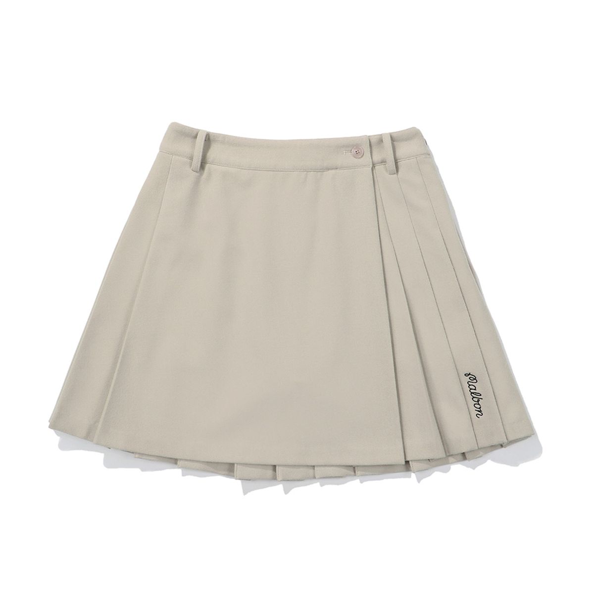말본 골프(MALBON GOLF) 울 라이크 플리츠 스커트 BEIGE (WOMAN)