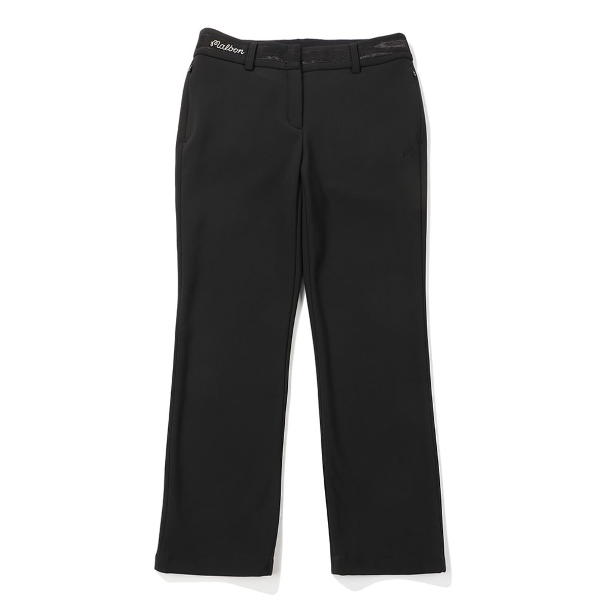 말본 골프(MALBON GOLF) 기모 본딩 스트레이트 핏 팬츠 BLACK (WOMAN)