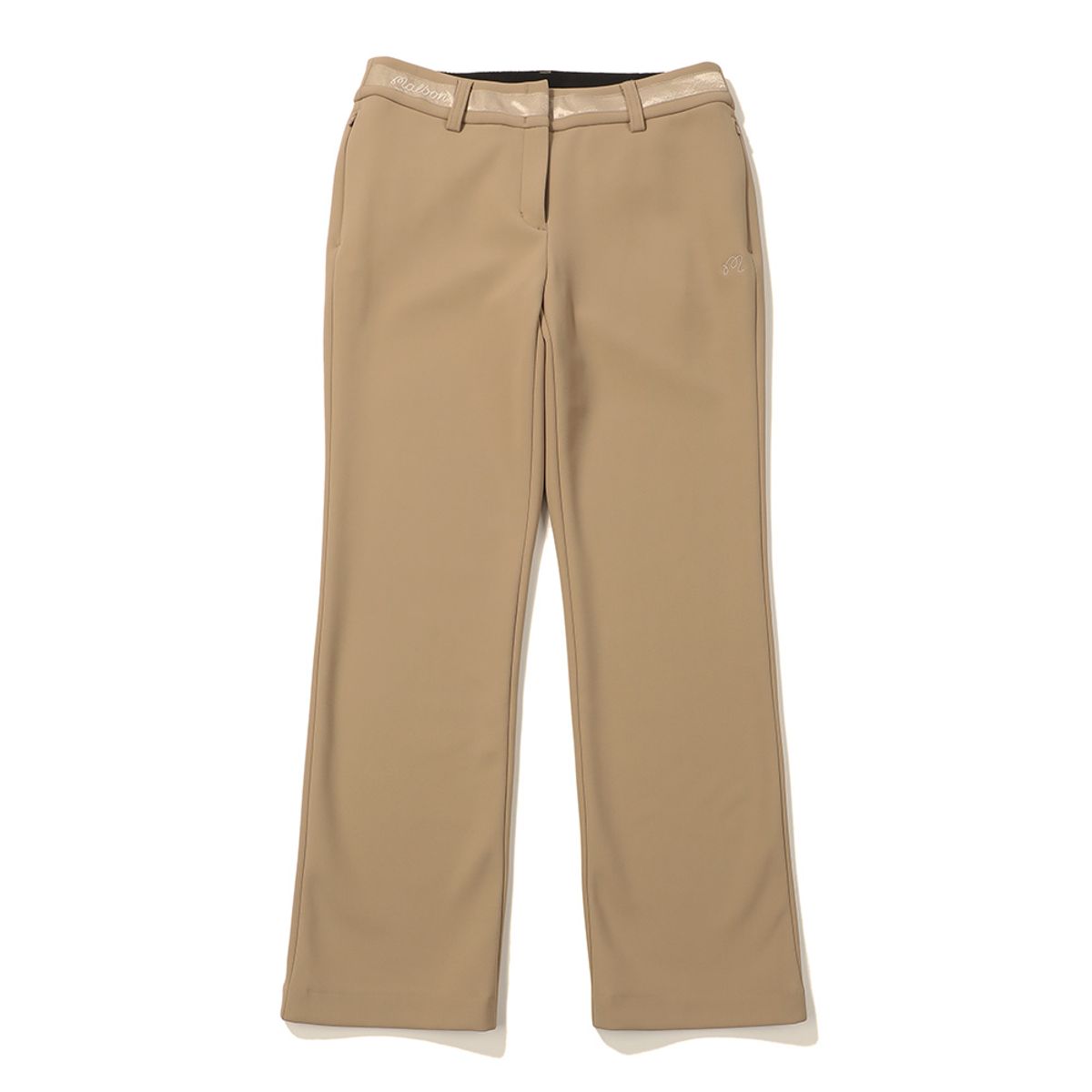 말본 골프(MALBON GOLF) 기모 본딩 스트레이트 핏 팬츠 BEIGE (WOMAN)