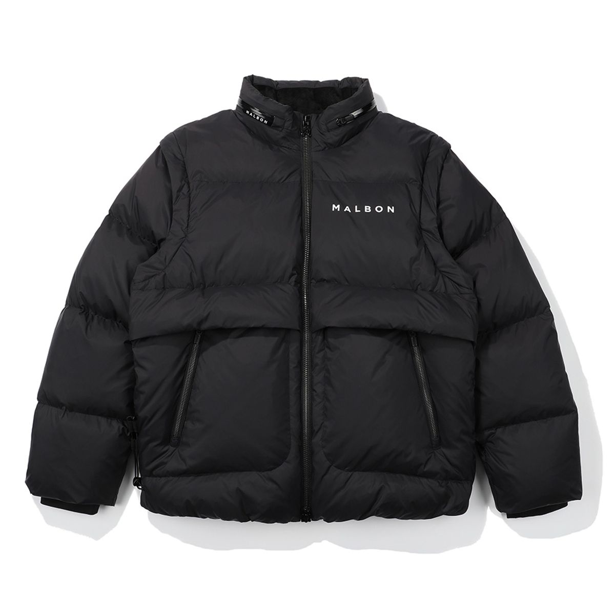 말본 골프(MALBON GOLF) 소매 디테처블 구스다운 자켓 BLACK (MAN)