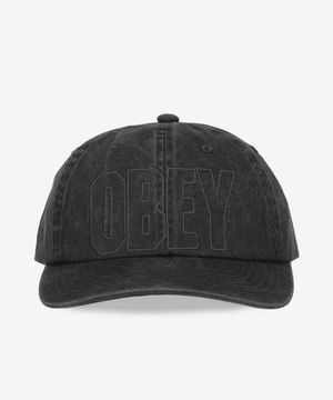 노바 6 패널 벨크로 백 볼캡 - 피그먼트 블랙 / 100580387BLK