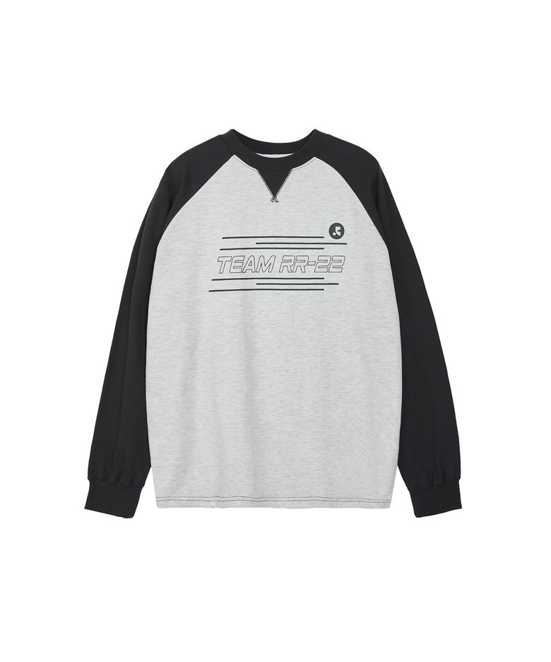 OVERSIZED RAGLAN SWEATSHIRT - GREY
