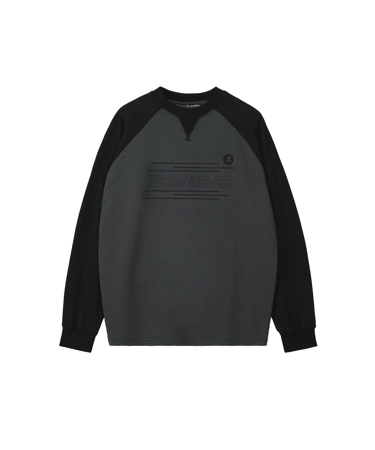 레스트앤레크레이션(REST&RECREATION) OVERSIZED RAGLAN SWEATSHIRT - CHARCOAL
