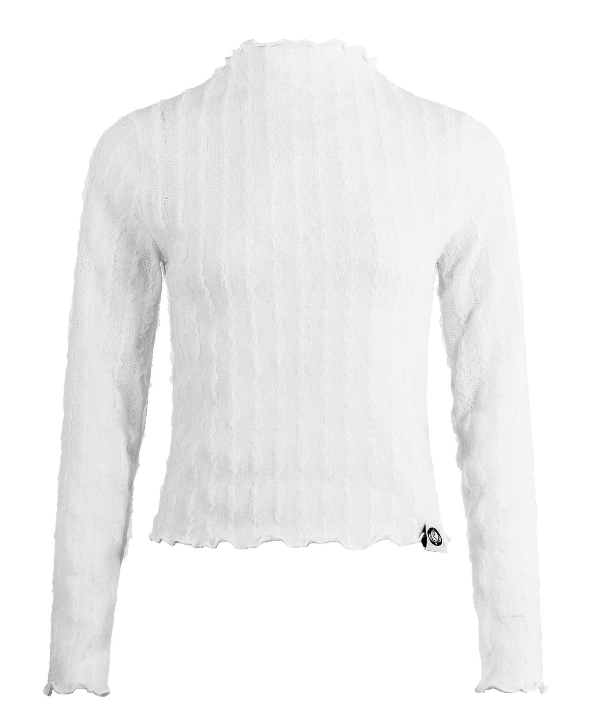 플라즈마스페어(PLASMA SPHERE) RUFFLE T-SHIRT IN WHITE ( 레이스 티셔츠)