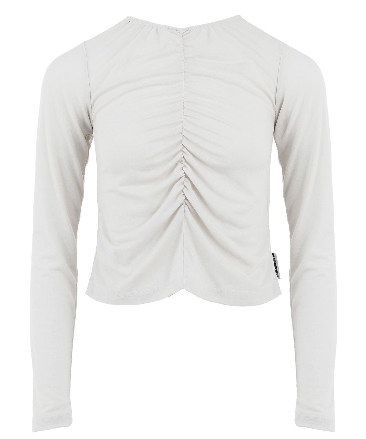 플라즈마스페어(PLASMA SPHERE) GROOVE T-SHIRT IN IVORY (셔링 티셔츠)
